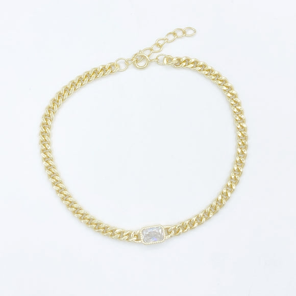 Diamond Rectangle Chain Bracelet 2.0