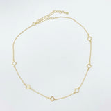 Clover Choker Necklace- Gold or Silver