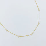 Petit Pave Heart Necklace - Gold or Silver