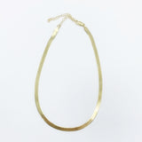 Herringbone Liquid Gold Chain - Choker, 16” or 18” Necklace