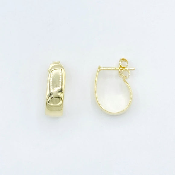 Petite Smooth Gold Hoops