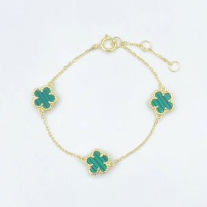 Malachite Flower Bracelet