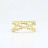 Beaded Wrap Ring - Gold or Silver