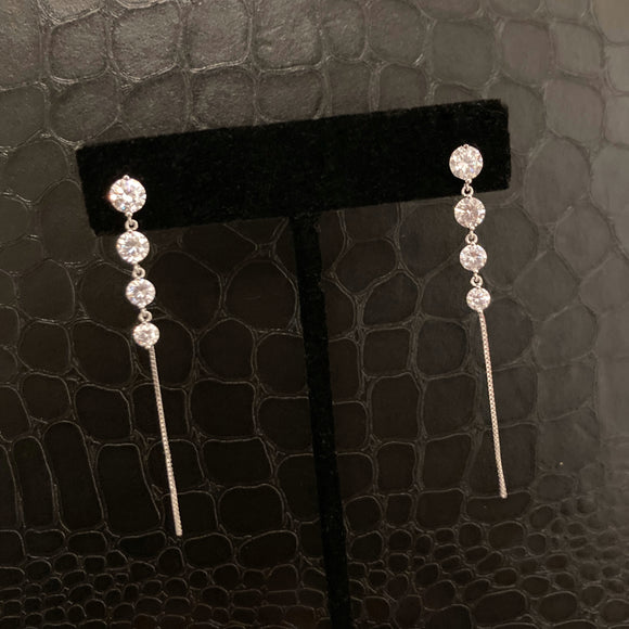 Diamond Drip Earrings- Gold or Silver