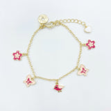 Out with Nature Enamel Bracelet  - Pink