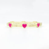 Enamel Heart Bangle