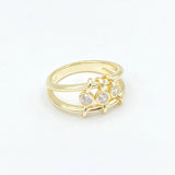 Triple Solitaire Slide Ring
