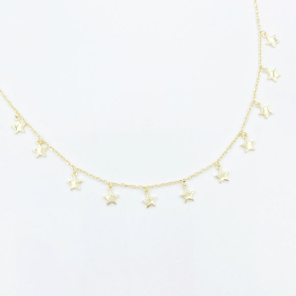 Star Drop Choker Necklace