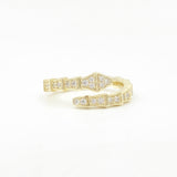 Diamond Serpent Ring - Gold