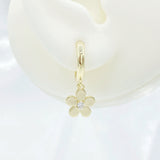Flower Drop Hoops