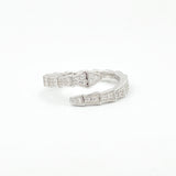 Diamond Serpent Ring - Silver
