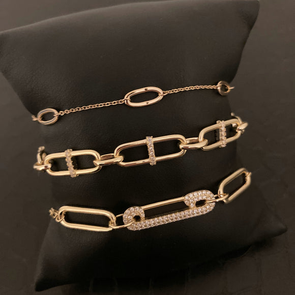 Safety Pin Link Bracelet