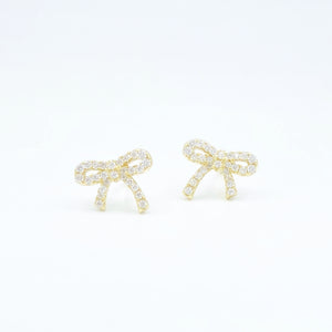 Diamond Bow Studs