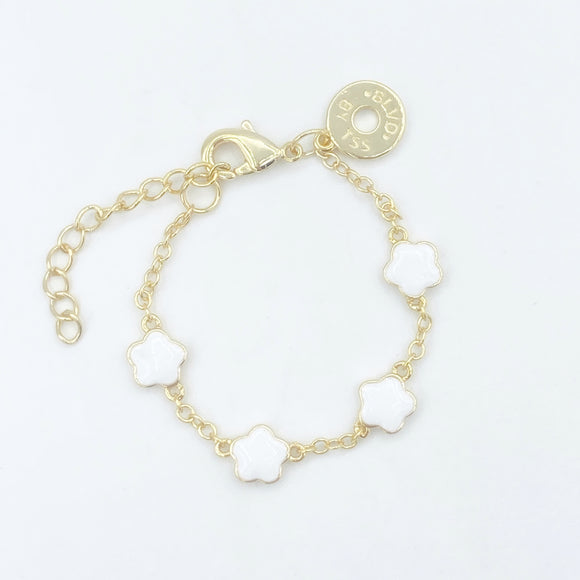 Infant/Baby Flower Bracelet - White