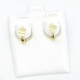 Gold Heart Hoops