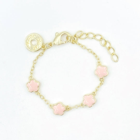 Infant/Baby Flower Bracelet - Light Pink