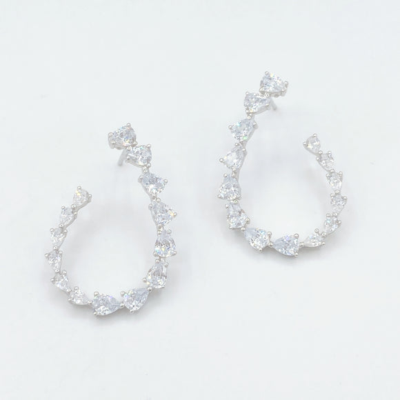 Diamond Flow Earrings 2.0 - Silver or Gold