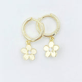 Flower Drop Hoops