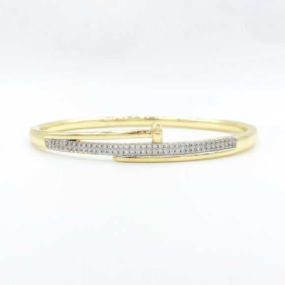 Two Tone Nailhead Bangle