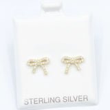 Diamond Bow Studs