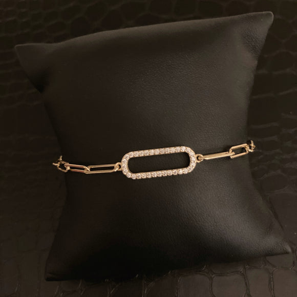 Open Oval Paperclip Bracelet