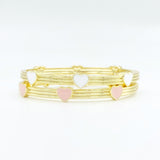 Enamel Heart Bangle