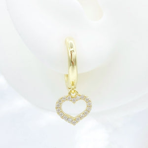 Open Heart Drop Hoops