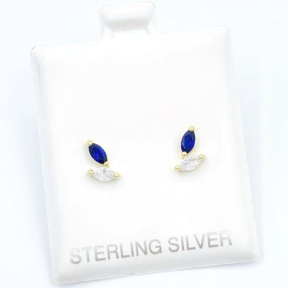 Petite Sapphire and Diamond Studs