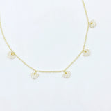 Diamond Heart Charm Choker Necklace