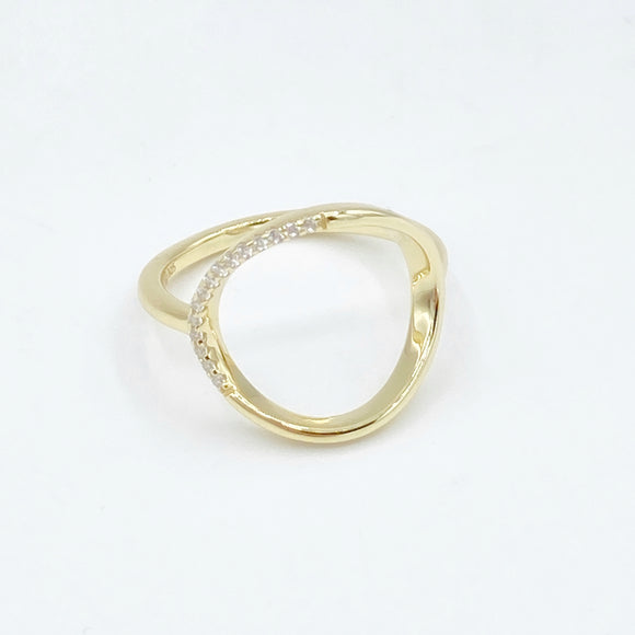 Semi-Studded Open Circle Ring