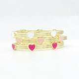 Enamel Heart Bangle