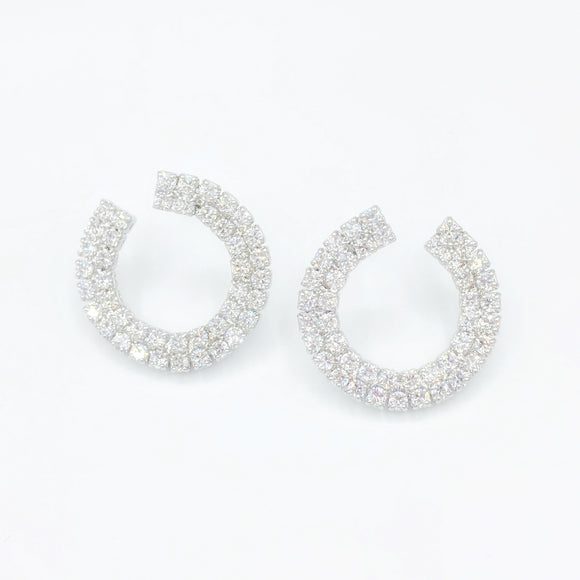 Ivy Diamond Earrings - Silver or Gold