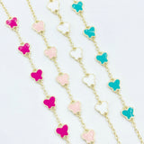 Enamel Butterfly Bracelet - Blue