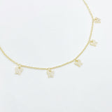 Diamond Butterfly Charm Choker Necklace