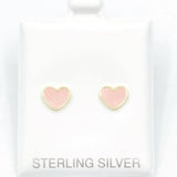 The Perfect Enamel Heart Studs - Light Pink