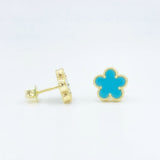 Turquoise Flower Studs