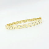Ribbed Diamond Drizzled Bangle