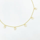 Diamond Butterfly Charm Choker Necklace