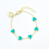 Enamel Butterfly Bracelet - Blue