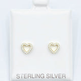 Petite Open Heart Screwback Studs