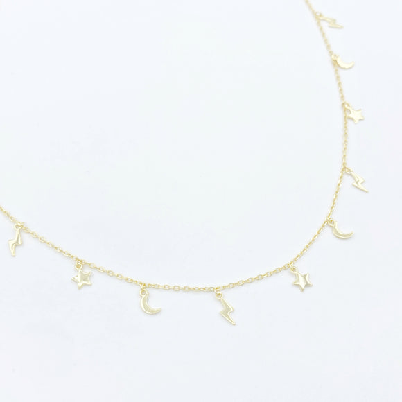 Celestial Drop Choker Necklace