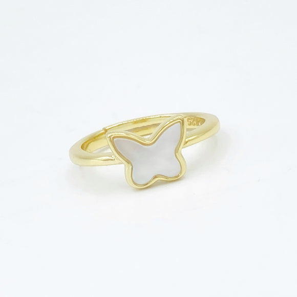 Mother of Peart Butterfly Ring - Adjustable