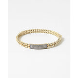 Double Beaded Bangle - Gold or Silver
