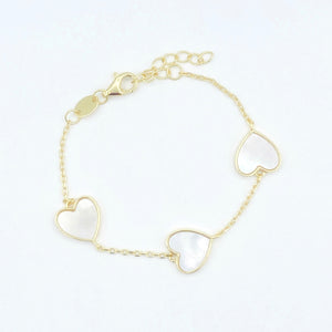 Mother of Pearl Heart Bracelet  3.0 (Infant/Baby/Girls/Women)