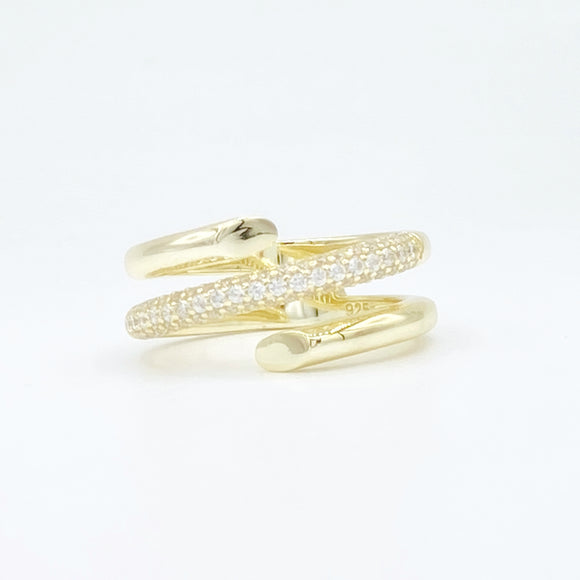 Pave Wrap Ring - Gold or Silver