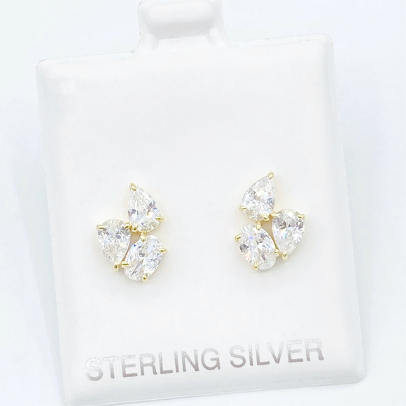 Cluster Stud Earrings 5.0 - Gold or Silver