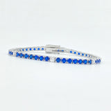 Sapphire & Diamond Tennis Bracelet
