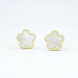 Mother of Pearl Flower Studs