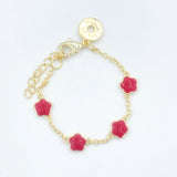 Infant/Baby Flower Bracelet - Red