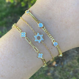 Clover Paperclip Bracelet